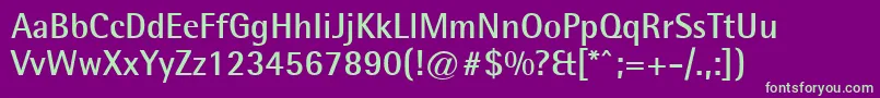 LibreSemiSansSsiBold Font – Green Fonts on Purple Background