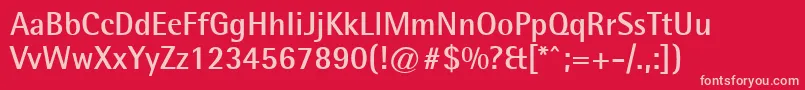 LibreSemiSansSsiBold Font – Pink Fonts on Red Background