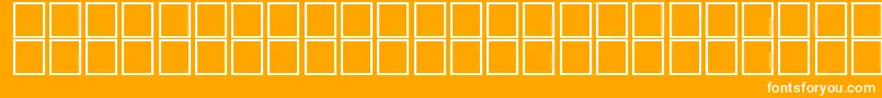 フォントMcsJeddahSUBaloon. – オレンジの背景に白い文字