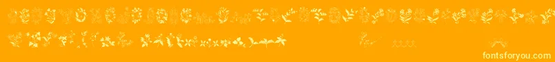 AzalleiaOrnamentsFree Font – Yellow Fonts on Orange Background