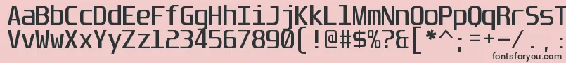 UnispaceRegular Font – Black Fonts on Pink Background