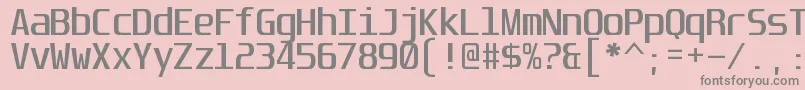 UnispaceRegular Font – Gray Fonts on Pink Background