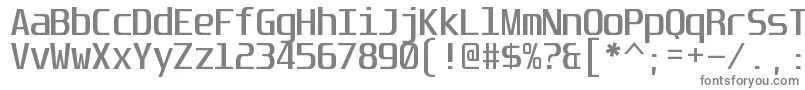 フォントUnispaceRegular – 白い背景に灰色の文字