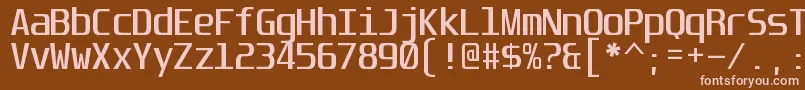 UnispaceRegular Font – Pink Fonts on Brown Background
