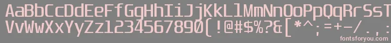 UnispaceRegular Font – Pink Fonts on Gray Background