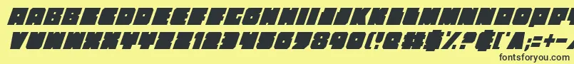 Anakefkaci Font – Black Fonts on Yellow Background