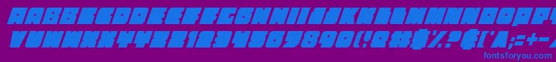 Anakefkaci Font – Blue Fonts on Purple Background