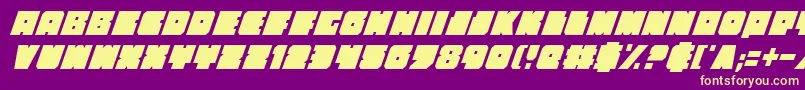 Anakefkaci Font – Yellow Fonts on Purple Background