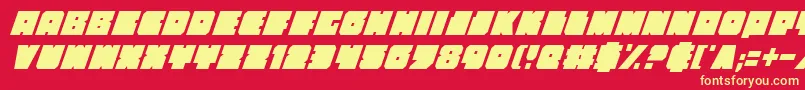 Anakefkaci Font – Yellow Fonts on Red Background