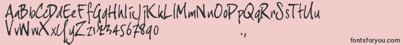 Jh3trial Font – Black Fonts on Pink Background