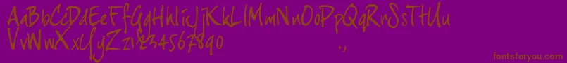 Jh3trial Font – Brown Fonts on Purple Background