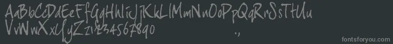 Jh3trial Font – Gray Fonts on Black Background