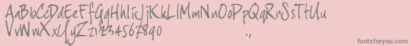 Jh3trial Font – Gray Fonts on Pink Background