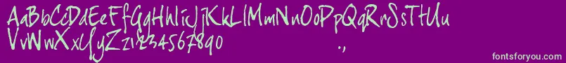 Jh3trial Font – Green Fonts on Purple Background