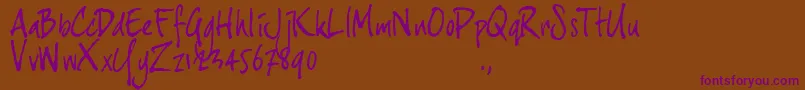 Jh3trial Font – Purple Fonts on Brown Background