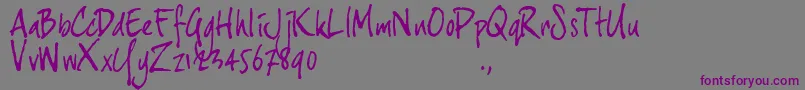 Jh3trial Font – Purple Fonts on Gray Background