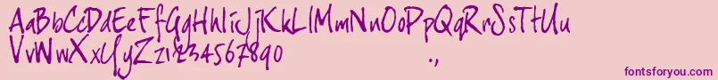 Jh3trial Font – Purple Fonts on Pink Background