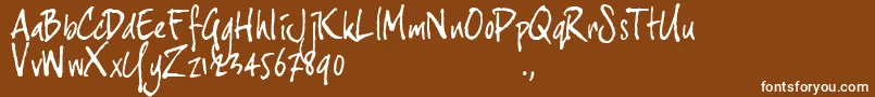 Jh3trial Font – White Fonts on Brown Background