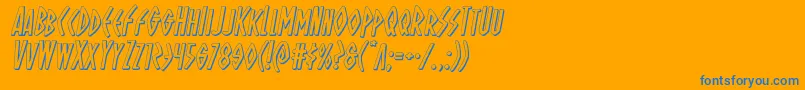 Шрифт Ohmightyisis3Dital – синие шрифты на оранжевом фоне