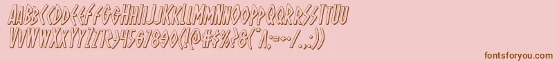 Police Ohmightyisis3Dital – polices brunes sur fond rose
