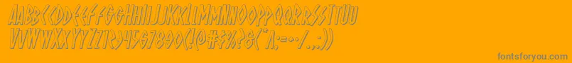 fuente Ohmightyisis3Dital – Fuentes Grises Sobre Fondo Naranja