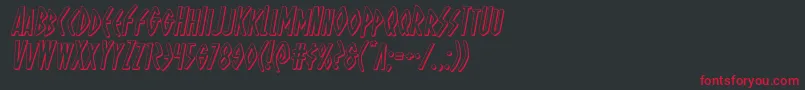 fuente Ohmightyisis3Dital – Fuentes Rojas Sobre Fondo Negro