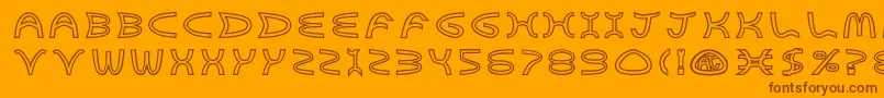Goldenarches Font – Brown Fonts on Orange Background