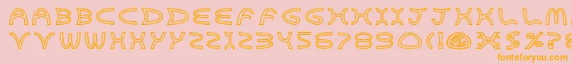 Goldenarches Font – Orange Fonts on Pink Background