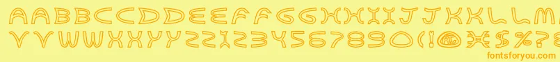 Goldenarches Font – Orange Fonts on Yellow Background