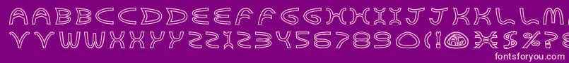 Goldenarches Font – Pink Fonts on Purple Background