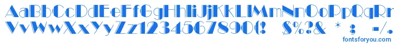 Balletengraved Font – Blue Fonts on White Background