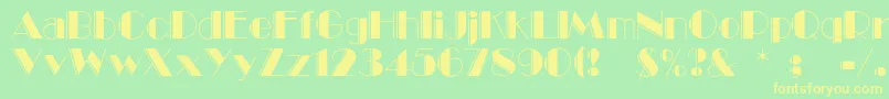 Balletengraved Font – Yellow Fonts on Green Background