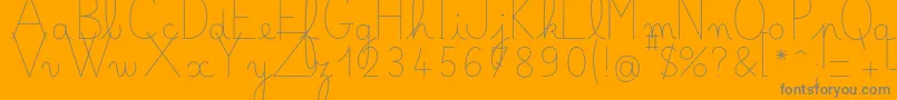 Bellealluregsfin Font – Gray Fonts on Orange Background