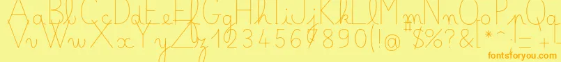 Bellealluregsfin Font – Orange Fonts on Yellow Background