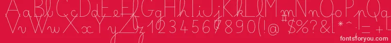 Bellealluregsfin Font – Pink Fonts on Red Background