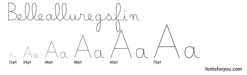 Bellealluregsfin Font Sizes