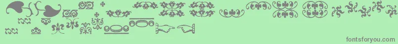 フォントImfeflow2 – 緑の背景に灰色の文字