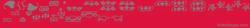 Imfeflow2 Font – Gray Fonts on Red Background