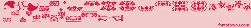 Imfeflow2 Font – Red Fonts on Pink Background