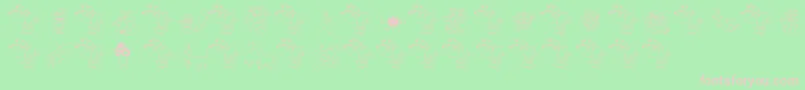 FePolkaYourEyesOut Font – Pink Fonts on Green Background