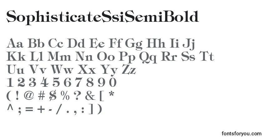 SophisticateSsiSemiBoldフォント–アルファベット、数字、特殊文字