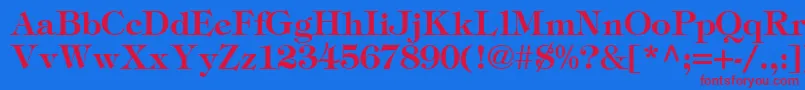 SophisticateSsiSemiBold Font – Red Fonts on Blue Background