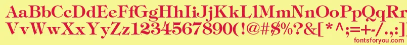 SophisticateSsiSemiBold Font – Red Fonts on Yellow Background