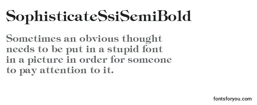 SophisticateSsiSemiBold-fontti