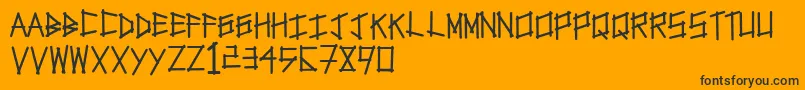 Tapetype Font – Black Fonts on Orange Background