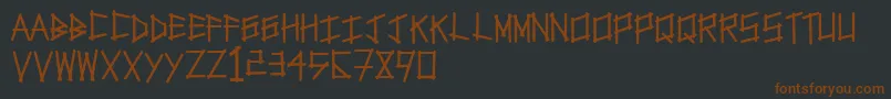 Tapetype Font – Brown Fonts on Black Background
