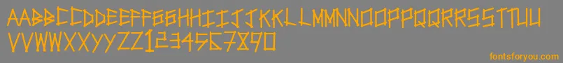 Tapetype Font – Orange Fonts on Gray Background