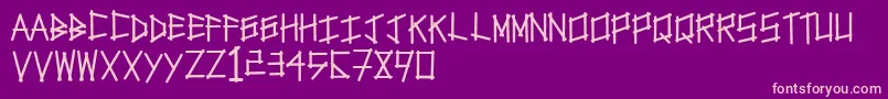 Tapetype Font – Pink Fonts on Purple Background