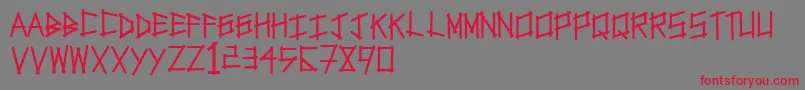 フォントTapetype – 赤い文字の灰色の背景