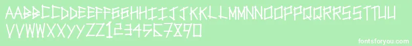 Tapetype Font – White Fonts on Green Background
